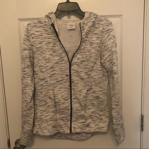 Black and white zip up jacket